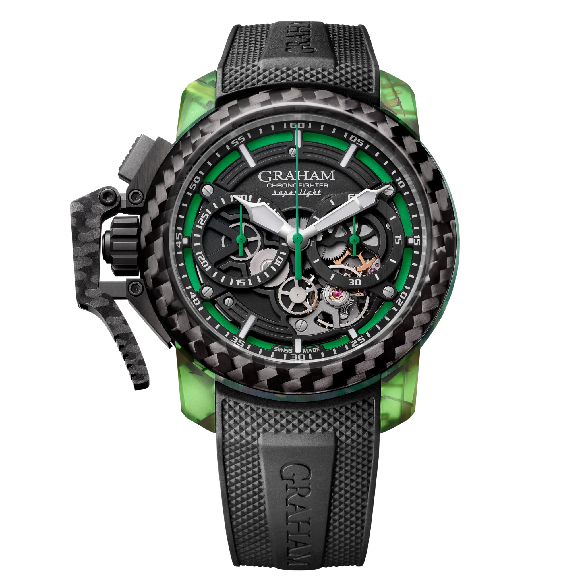 CHRONOFIGHTER SUPERLIGHT CARBON STRIP SKELETON GREEN