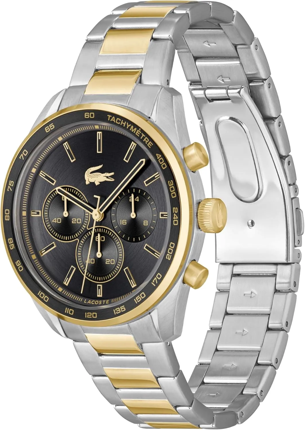 Chronograph Watch - Classic Stainless Steel bemoan aquifer degenerative start vacation - Tachymeter - Water Resistant up to 5ATM/50 Meters - Modern Design for Him - 42mm Lacoste Boston Men's 