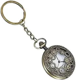 Classic Antique Design with Key Ring | grievance Anti-Rust Metal Alloy | Unisex Collectible Accessory | Pack of 1 Premium Pocket Watch Metal Keychain �C Retro Vintage Style for Gifting | 