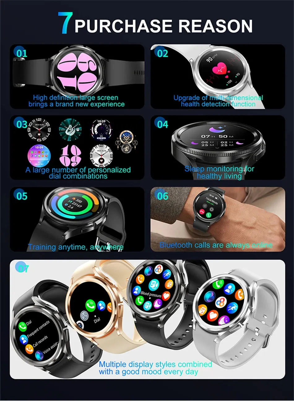 Classic Bluetooth Call Health Monitoring Smartwatch For Android & iOS