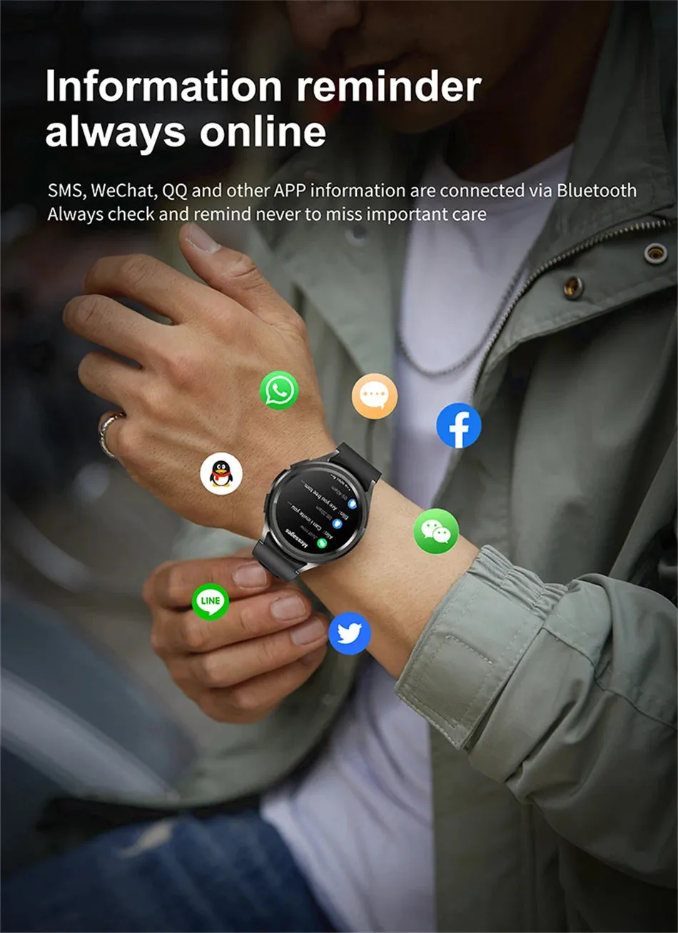 Classic Bluetooth Call Health Monitoring Smartwatch For Android & iOS
