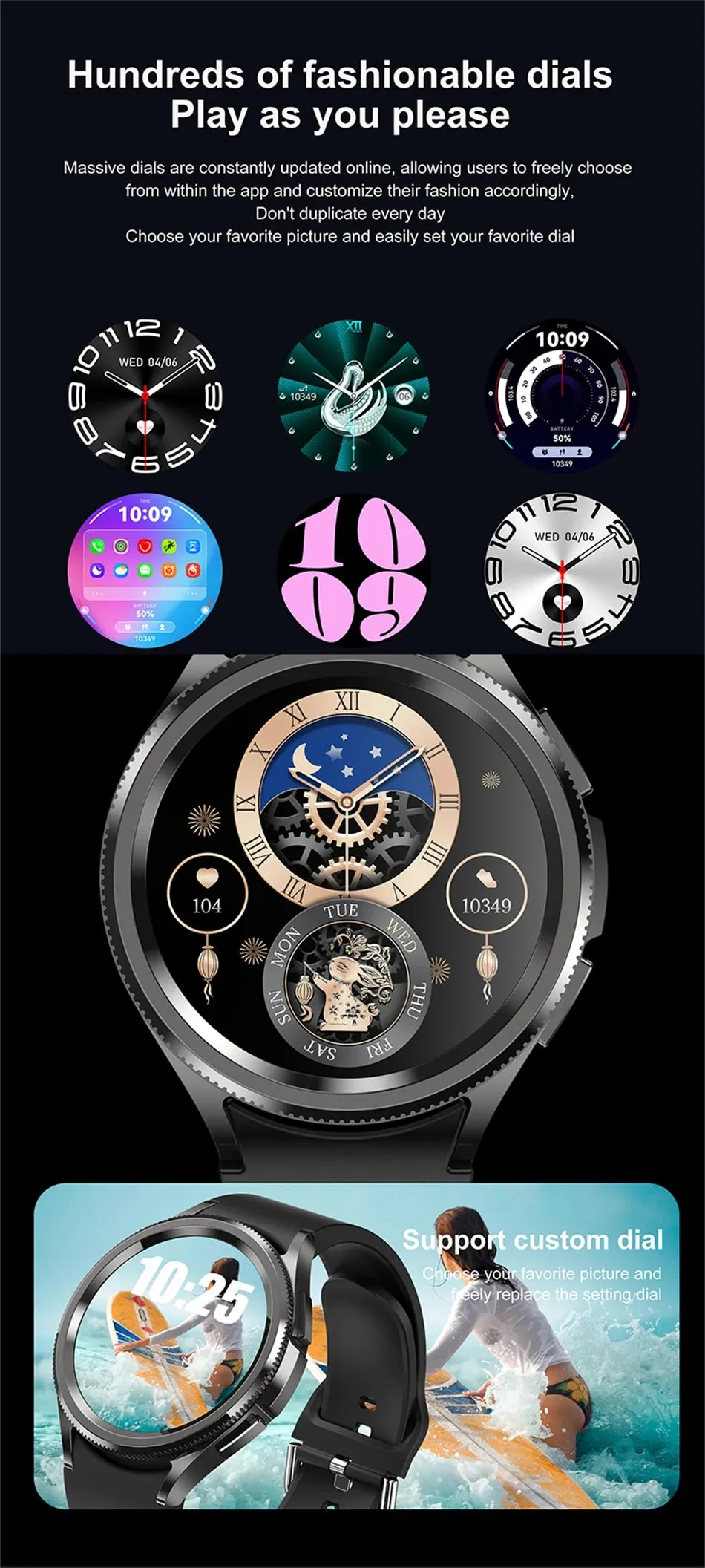 Classic Bluetooth Call Health Monitoring Smartwatch For Android & iOS