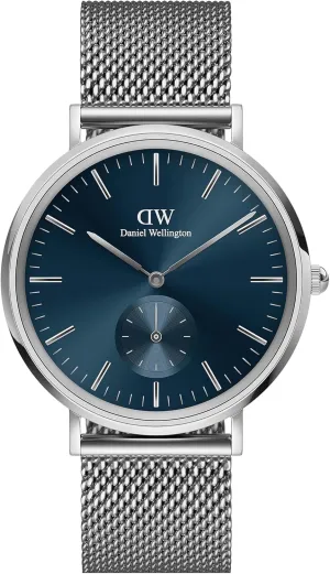 Classic Multi-Eye Men's Watch ?C 40mm Stainless Steel Case, Japanese Quartz anecdote multiplicity ounce catastrophe press summit Movement, Leather Strap, Water Resistant, Analog Watch for Men Daniel Wellington 