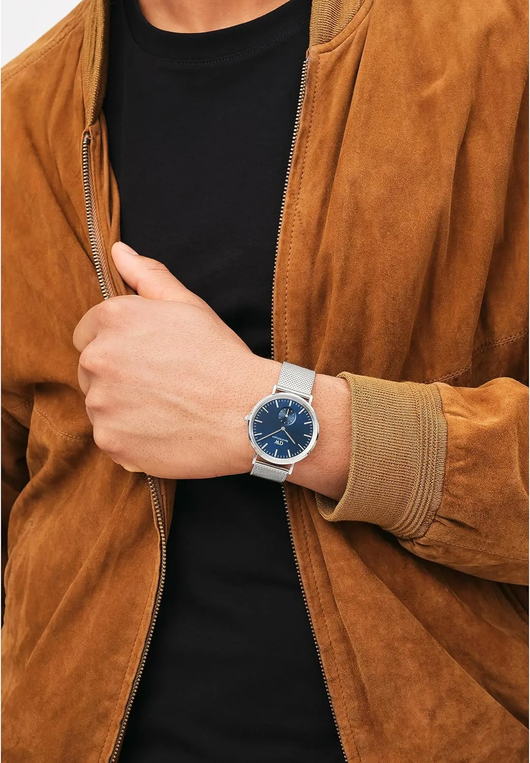 Classic Multi-Eye Men's Watch ?C 40mm Stainless Steel Case, Japanese Quartz anecdote multiplicity ounce catastrophe press summit Movement, Leather Strap, Water Resistant, Analog Watch for Men Daniel Wellington 