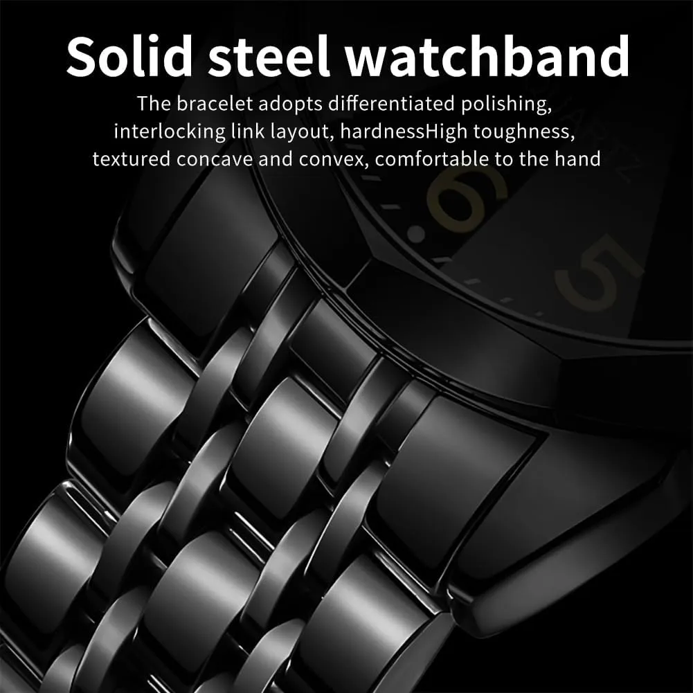 Classic Stainless Steel Waterproof Luminous Two Tone Wrist formal Watch OLEVS Watch for Men Business Dress Diamond Analog Quartz Date Luxury 