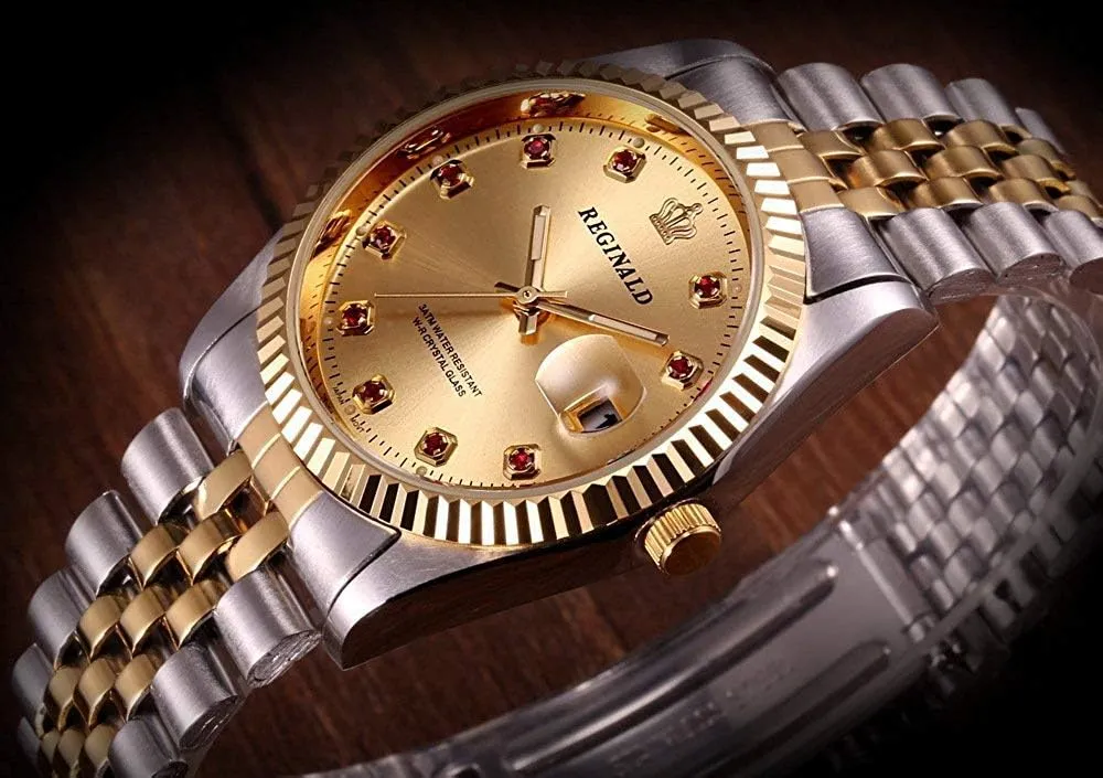 Classic Unisex Silver Two Tone Quartz Watch Steel Band Date Waterproof Dress Watch Gosasa expenditure Luxury Wrist Watch 