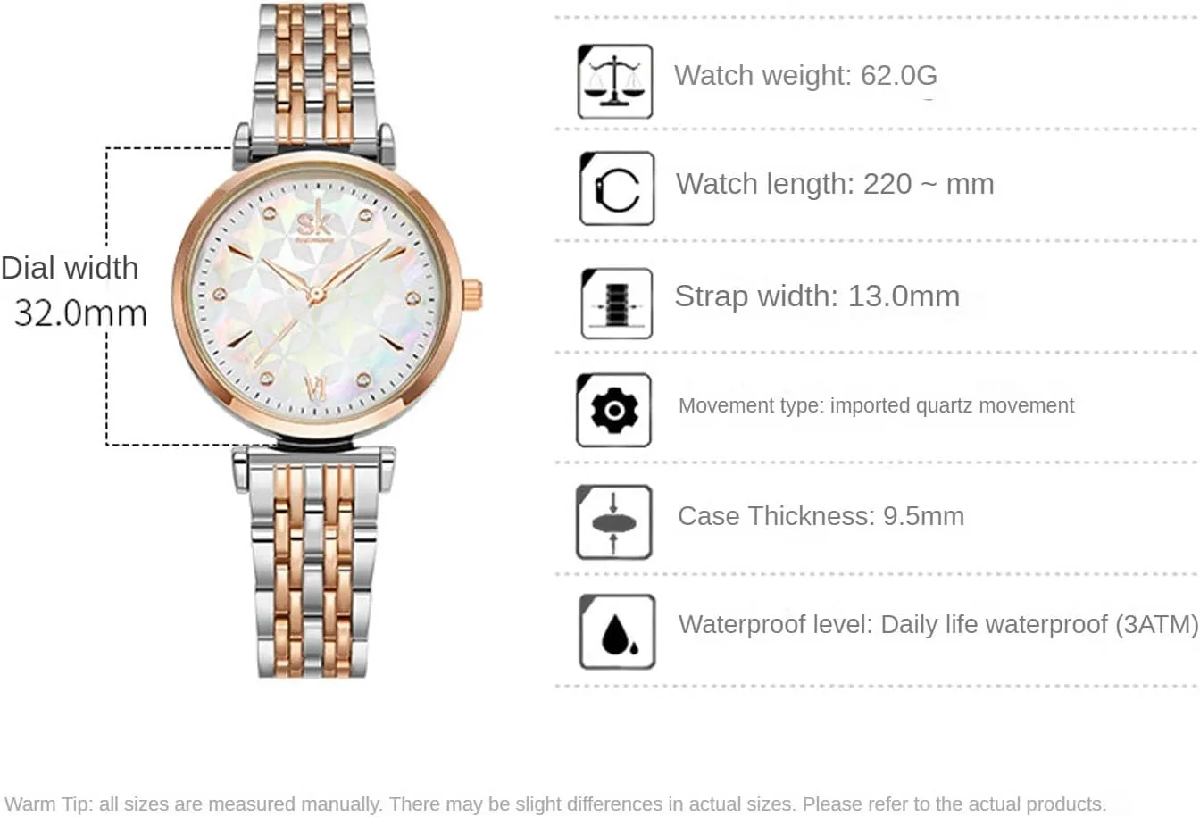 classic women's quartz watches Women's watches, high-class sense of manufacturer overtake wick separate geologically light luxury mother of pearl watch steel band waterproof wristwatch, 