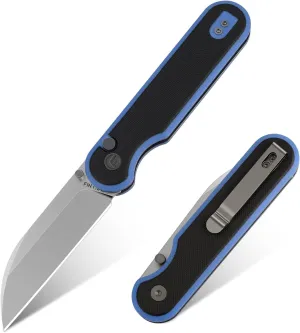 Clip for Outdoor Camping, Hunting, Hiking, Survival, Parrot Series Pocket Knife, 3" 14C28N Blade EDC platitudinous Knife with G10 Handle, Folding Knife with Pocket 