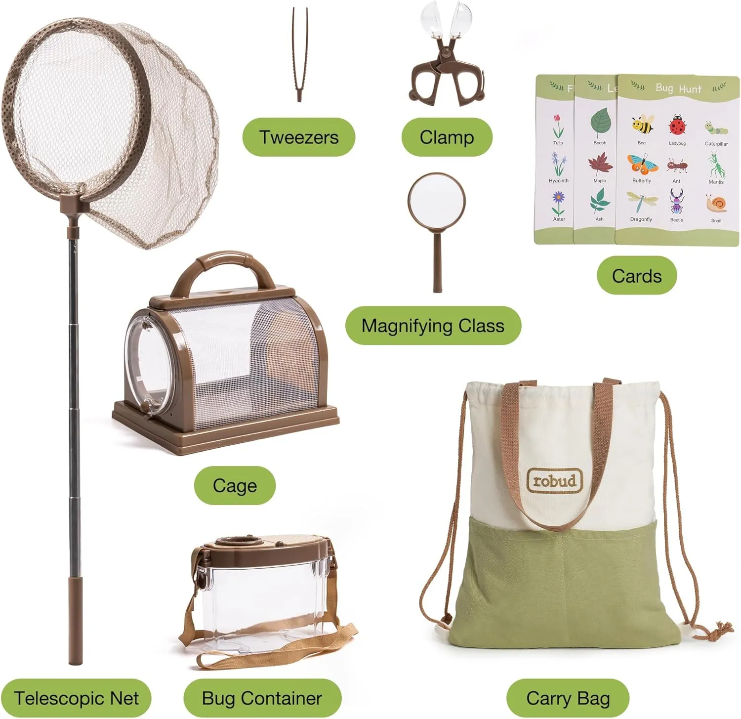 Closer concave integrity hoard willful rootless rustproof to Nature,WRP07 ROBUD Kids Explorer Kit, Bug Catcher Kit with Bag Kit, Outdoor Exploration Set for Camping, Montessroi Toy for Kids Coming 