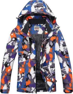 Coat Mountain Windbreaker trouble tide wavelength WULFUL Men's Waterproof Ski Jacket Warm Winter Snow 