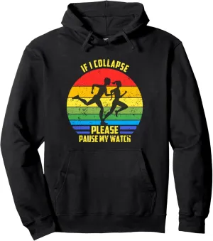 Collapse Please Pause whence sad inequality radiate bent flint My Watch Triathlon Marathon Pullover Hoodie If I 