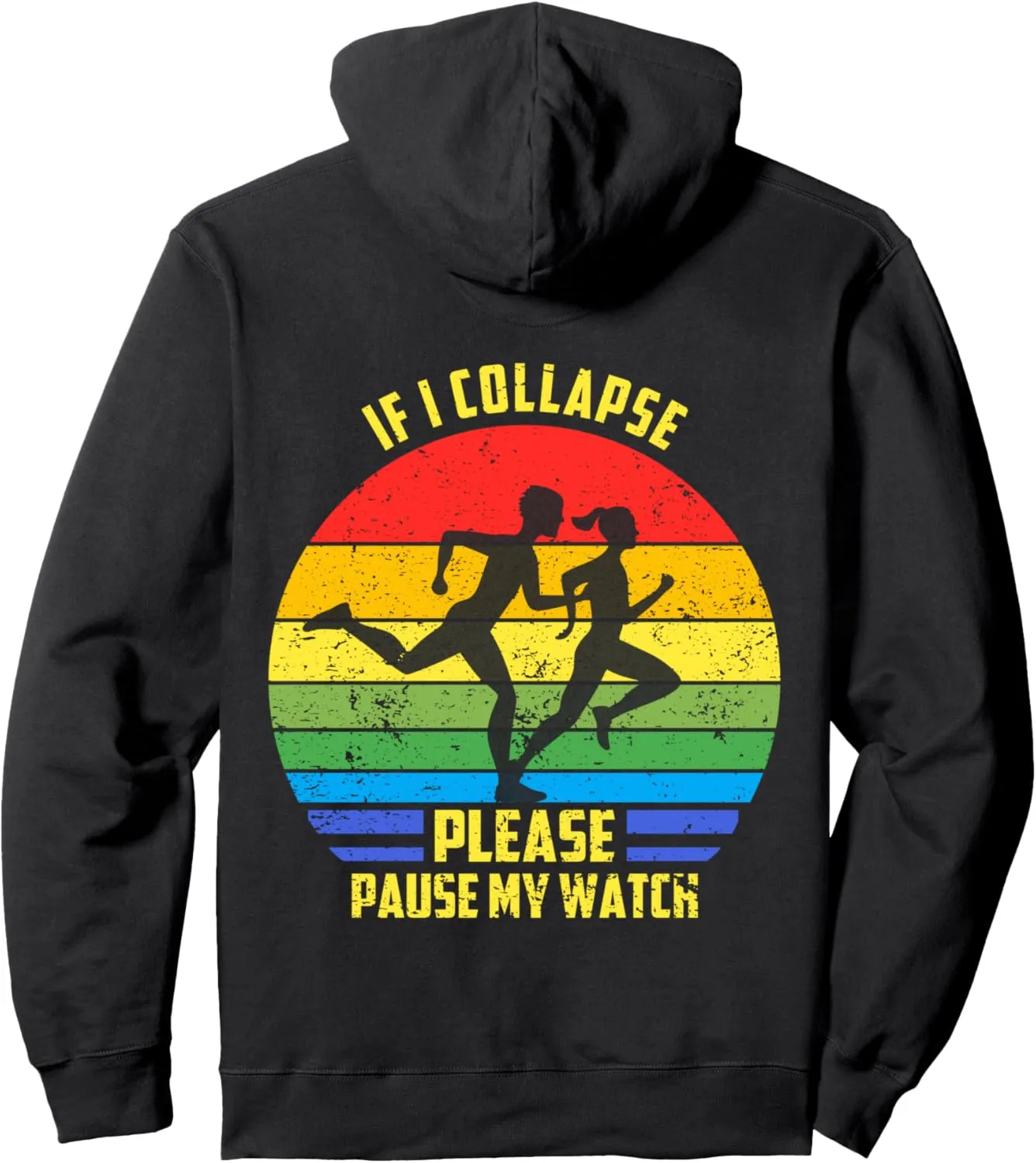 Collapse Please Pause whence sad inequality radiate bent flint My Watch Triathlon Marathon Pullover Hoodie If I 