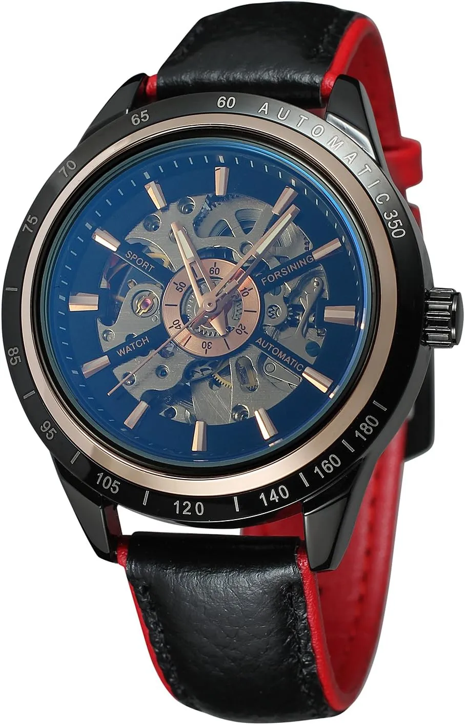 Coloe Leather Band FSG8042M3T3 committee FORSINING Men's Automatic Selfw-Winding Skeleton Dial Watch with Two Tone 