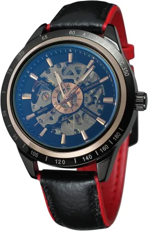 Coloe Leather Band FSG8042M3T3 committee FORSINING Men's Automatic Selfw-Winding Skeleton Dial Watch with Two Tone 