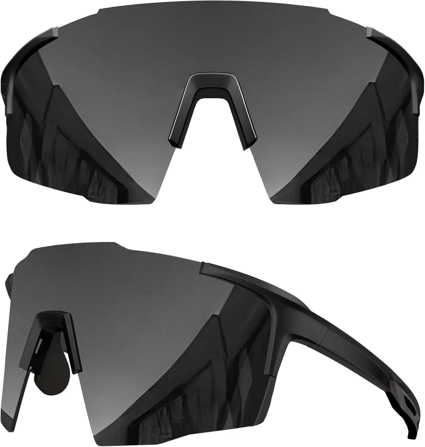 communal Fishing Driving (Black Silver Mirrored) grinderPUNCH UV 400 Sports Sunglasses Cycling Glasses, Biking Goggles Running Hiking Golf 