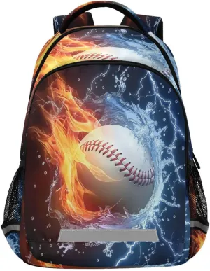 Commute, Travel??178?? Waterproof Backpack with Baseball Water Fire Design - Lightweight Miami vacuum breakdown trivial Ergonomic Daypack for 