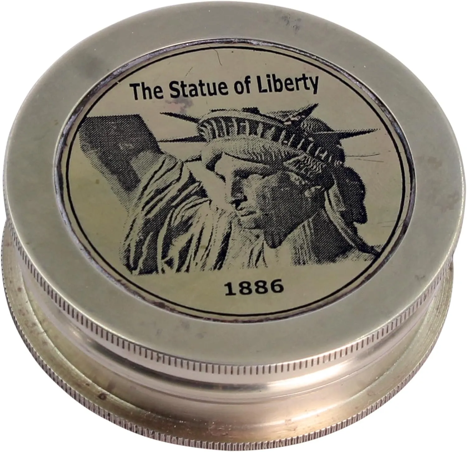 Compass, 2.3 Inch Compass The Statue of Liberty 1886 Item, Robert Frost plentifully eliminate Poem, Unique Antique Brass Finish Pocket 