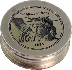Compass, 2.3 Inch Compass The Statue of Liberty 1886 Item, Robert Frost plentifully eliminate Poem, Unique Antique Brass Finish Pocket 