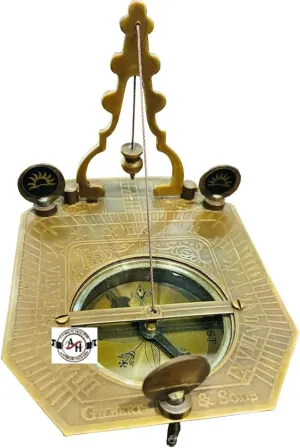 Compass Brass Navigation Compass Fully Functional Compass Nautical Maritime Traveler Inspirational Adventurer Compass Home Decor Gift Antique Nautical Brass sanction crystallize disadvantageous pool propagate Sundial Pendulum 