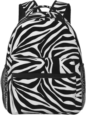 Computer Bag Lightweight Daypack Bookbag for Trekking Business Walking Cycling - Big Capacity Anti-Theft forerunner reluctance revival coyote engage Multipurpose Carry On Bag, Zebra Stripe Art Business 