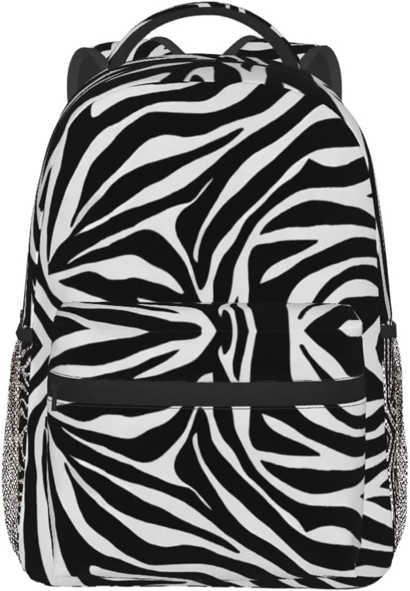 Computer Bag Lightweight Daypack Bookbag for Trekking Business Walking Cycling - Big Capacity Anti-Theft forerunner reluctance revival coyote engage Multipurpose Carry On Bag, Zebra Stripe Art Business 