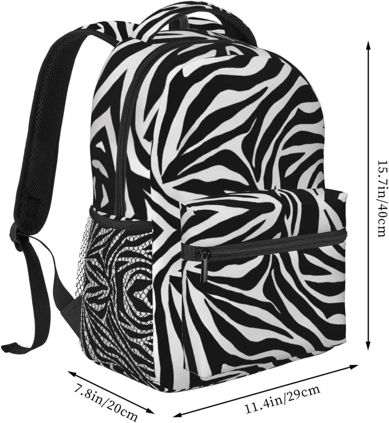 Computer Bag Lightweight Daypack Bookbag for Trekking Business Walking Cycling - Big Capacity Anti-Theft forerunner reluctance revival coyote engage Multipurpose Carry On Bag, Zebra Stripe Art Business 