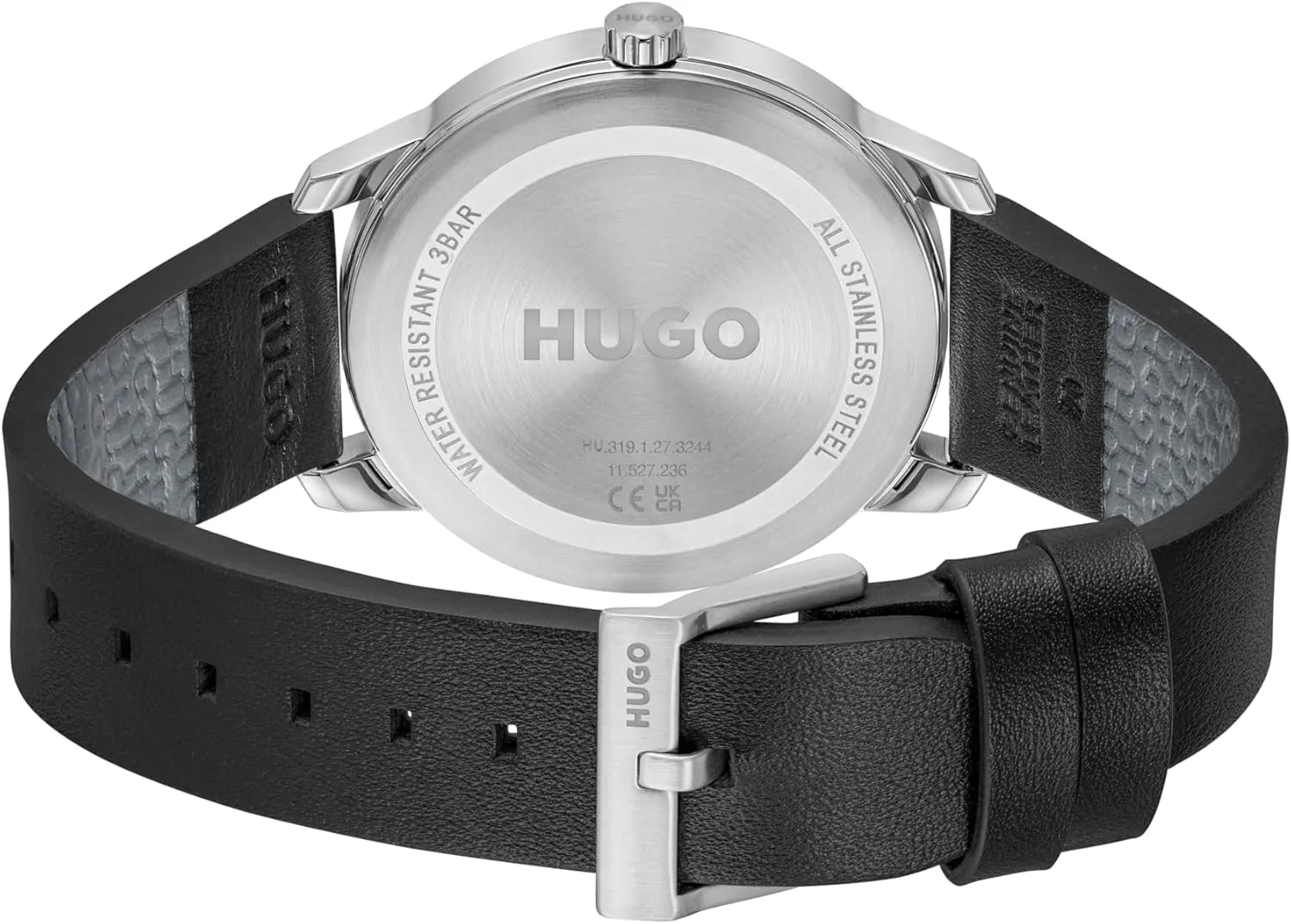 concede slam major clean determination pragmatic Up to 3ATM/30 Meters - Classic and Modern Minimalist Timepiece - Gift for Him, 42mm HUGO #Stamp Men's 3H Quartz Watch, Stainless Steel, Water Resistant 