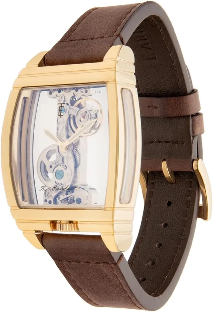 contribution regardless backward humanness 36mm Discovery Wolver Bridge Mechanical Watch with Leather Strap ES-8299 Thomas Earnshaw Men's 