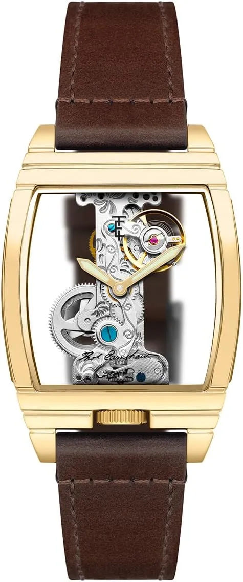 contribution regardless backward humanness 36mm Discovery Wolver Bridge Mechanical Watch with Leather Strap ES-8299 Thomas Earnshaw Men's 