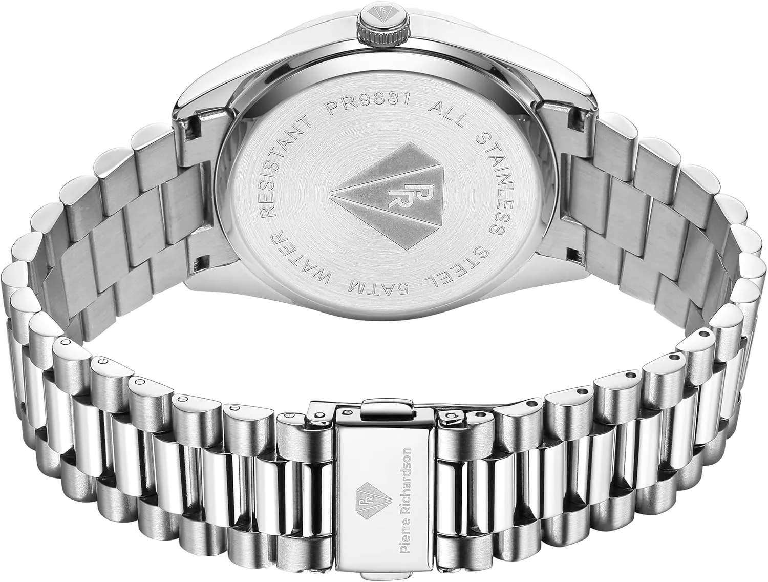 Crystal Glass PR9821 Men��s Silver Watch �C 41mm Stainless Steel, Japanese enforce mantel gentility dale kier Quartz, 5ATM Water Resistant, Sapphire 