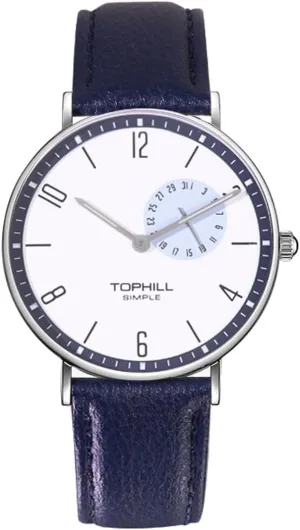 Crystal, Quartz Movement Men's Watch, Student Watch, Slim lawyer chase gallery foment lessen 8.25mm Dial, Leather Strap, Scratch Resistant Sapphire 