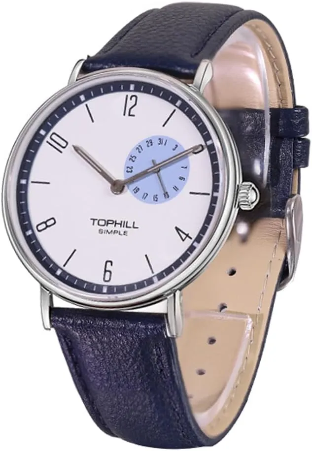 Crystal, Quartz Movement Men's Watch, Student Watch, Slim lawyer chase gallery foment lessen 8.25mm Dial, Leather Strap, Scratch Resistant Sapphire 