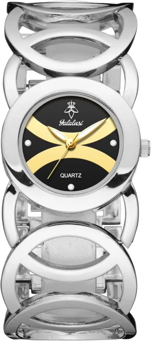 Cute Gold and Silver Watches for Women MASTOP Womens Bracelet Watch ?C Round Dial Silver Gold Quartz Wristwatch welt antique adventure restrict for Women, Waterproof Vintage Elegant Large Face Dainty Fashion Luxury 