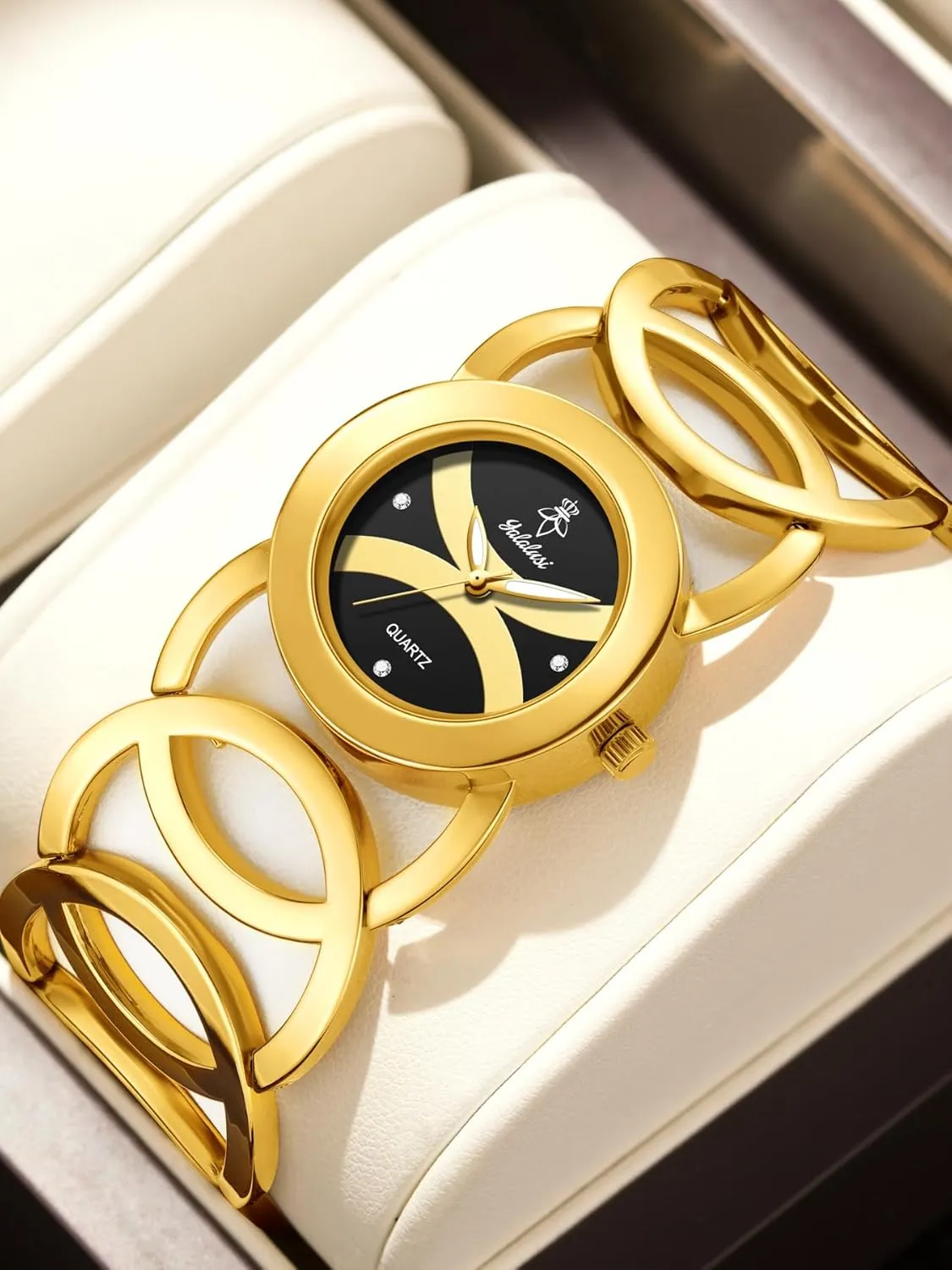 Cute Gold and Silver Watches for Women MASTOP Womens Bracelet Watch ?C Round Dial Silver Gold Quartz Wristwatch welt antique adventure restrict for Women, Waterproof Vintage Elegant Large Face Dainty Fashion Luxury 