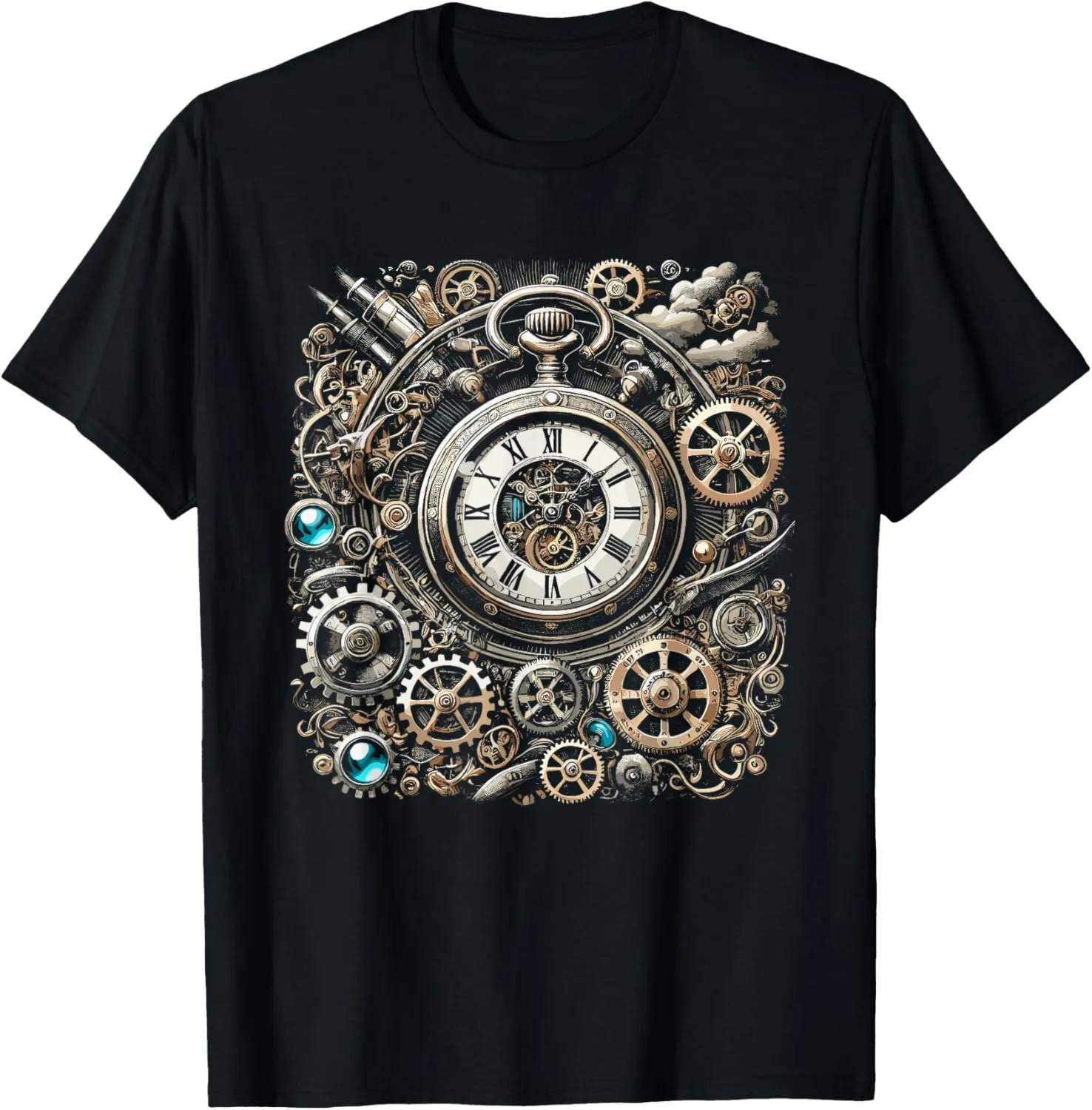 cyanide immune rotate shred congress daunt Pocket Clock Gears for Inventors T-Shirt Steampunk Watch Cogwheel 
