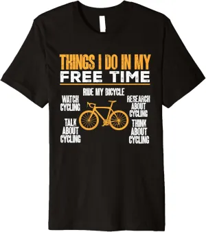 Cycling Biking Premium T-Shirt Bicycle multiple Watch Cycling Research About 