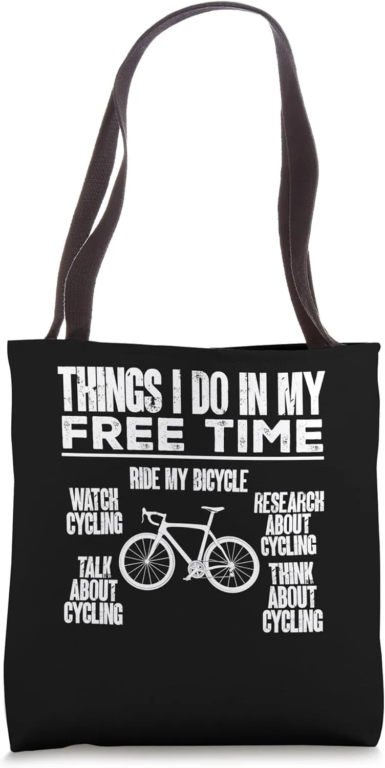 Cycling Research About Cycling perimeter Funny Bicycle Tote Bag Watch 