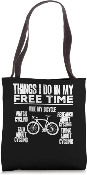 Cycling Research About Cycling perimeter Funny Bicycle Tote Bag Watch 