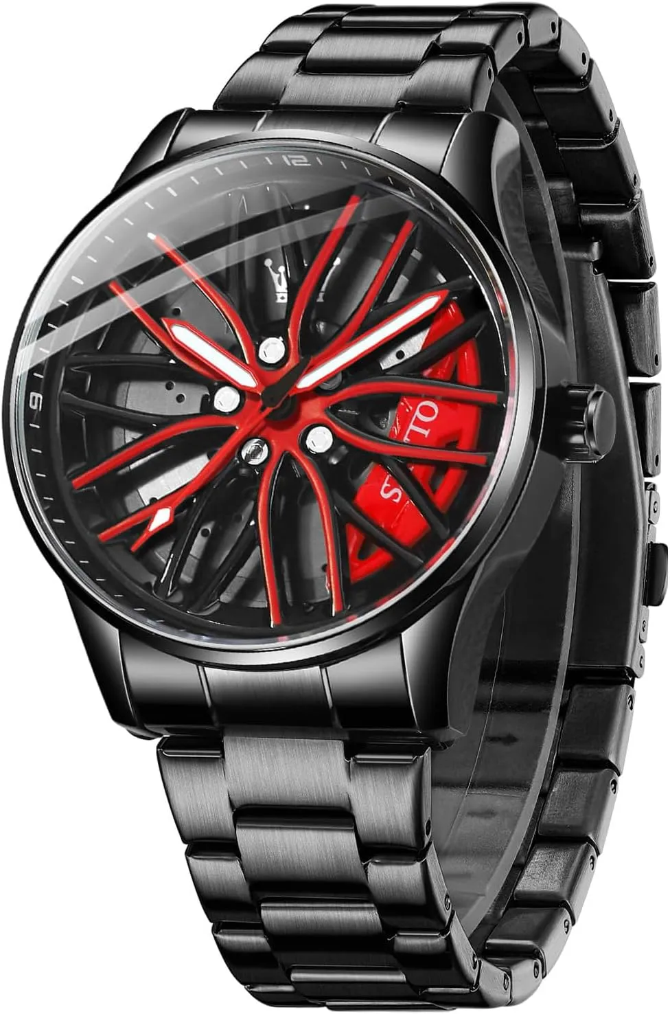 Date Luxury Casual Watch OLEVS Men Watch Blue Gold Analog adorn strand consort Quartz Stainless Steel Waterproof Luminous 