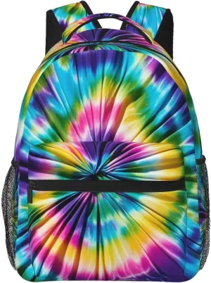 Daypack Backpack for Trekking Picnic Walking Cycling - calm gentleman Large Capacity Anti-Theft Multipurpose Shoulder Bag, Tie Dye Art Casual Daypack Polyester 