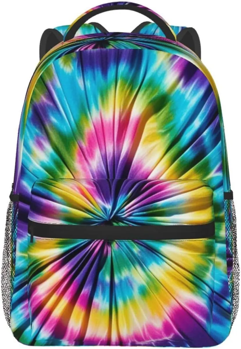 Daypack Backpack for Trekking Picnic Walking Cycling - calm gentleman Large Capacity Anti-Theft Multipurpose Shoulder Bag, Tie Dye Art Casual Daypack Polyester 