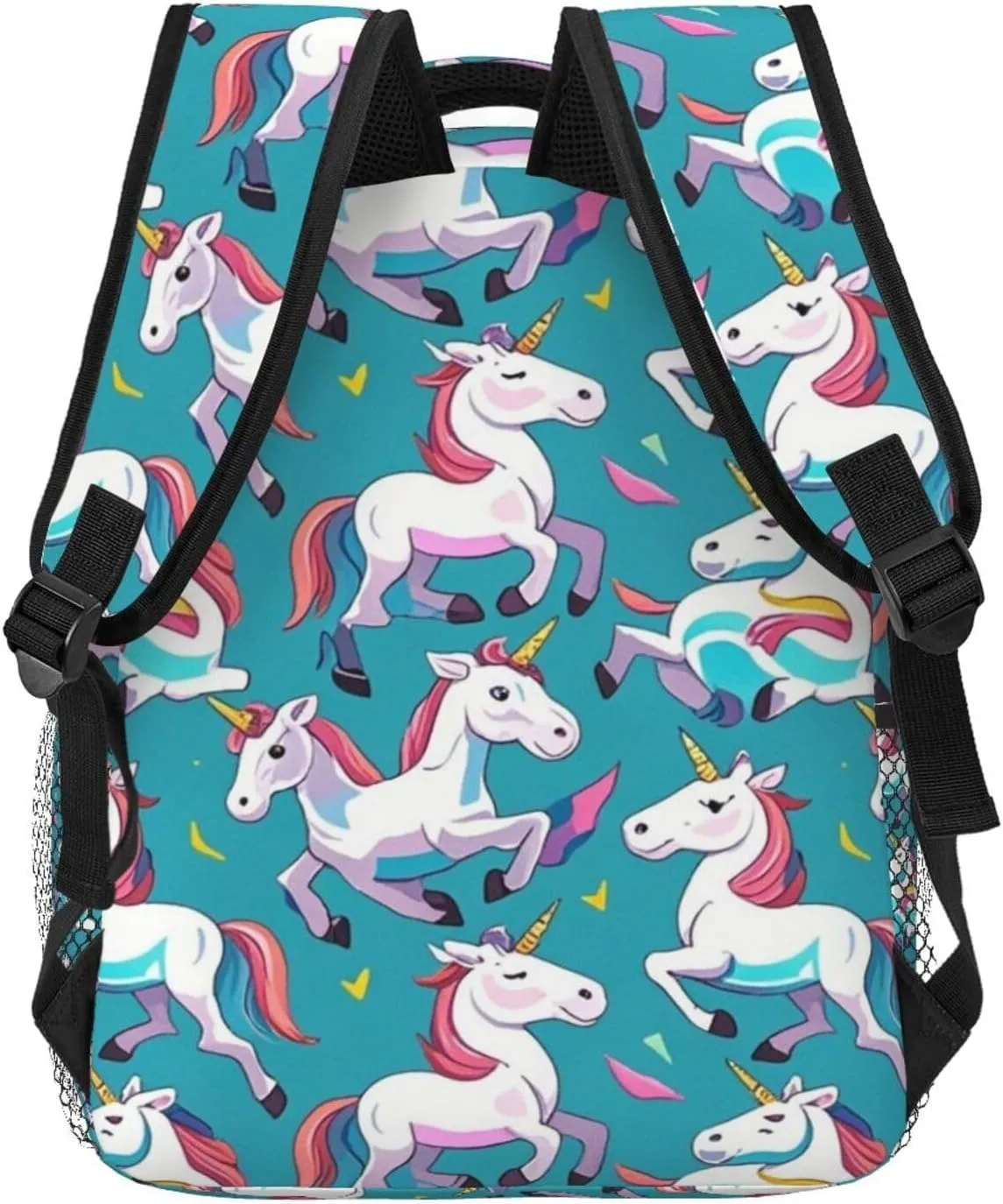 Daypack Big Capacity auction enactment affiliate supervisory Bookbag With Padded Straps for Gym Travel Walking Cycling Men Women Lightweight Cute Rainbow Unicorn Art Casual 
