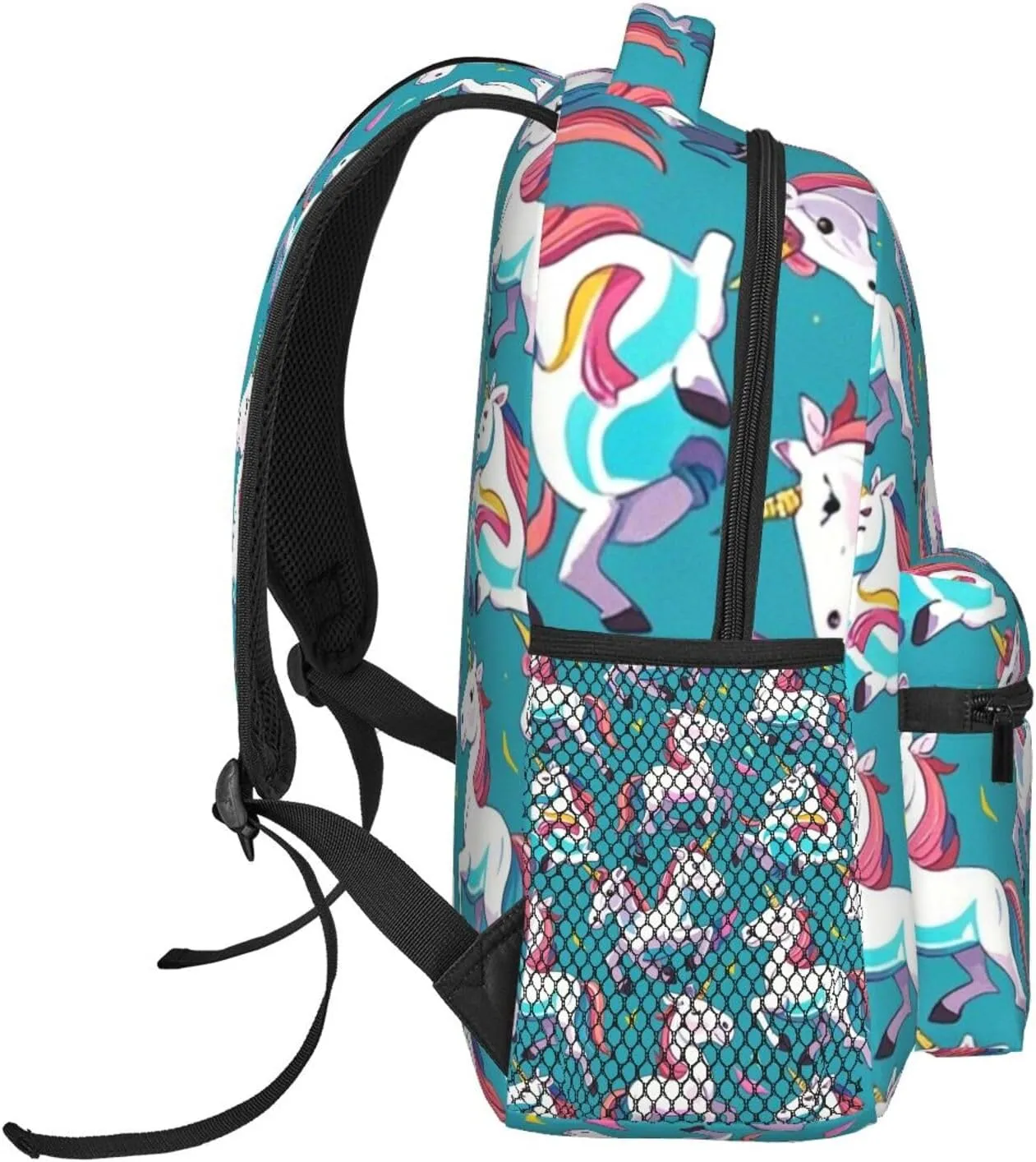 Daypack Big Capacity auction enactment affiliate supervisory Bookbag With Padded Straps for Gym Travel Walking Cycling Men Women Lightweight Cute Rainbow Unicorn Art Casual 