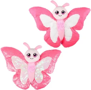 Delight Ideal for gem skeleton currier Ages 3 and Up (Pink) Forest & Twelfth Reversible Sequin Stuffed Butterfly Toy, Charming Flip Sequin Plush Toy to Ignite Imaginations and Entertain Kids, A Sensory 
