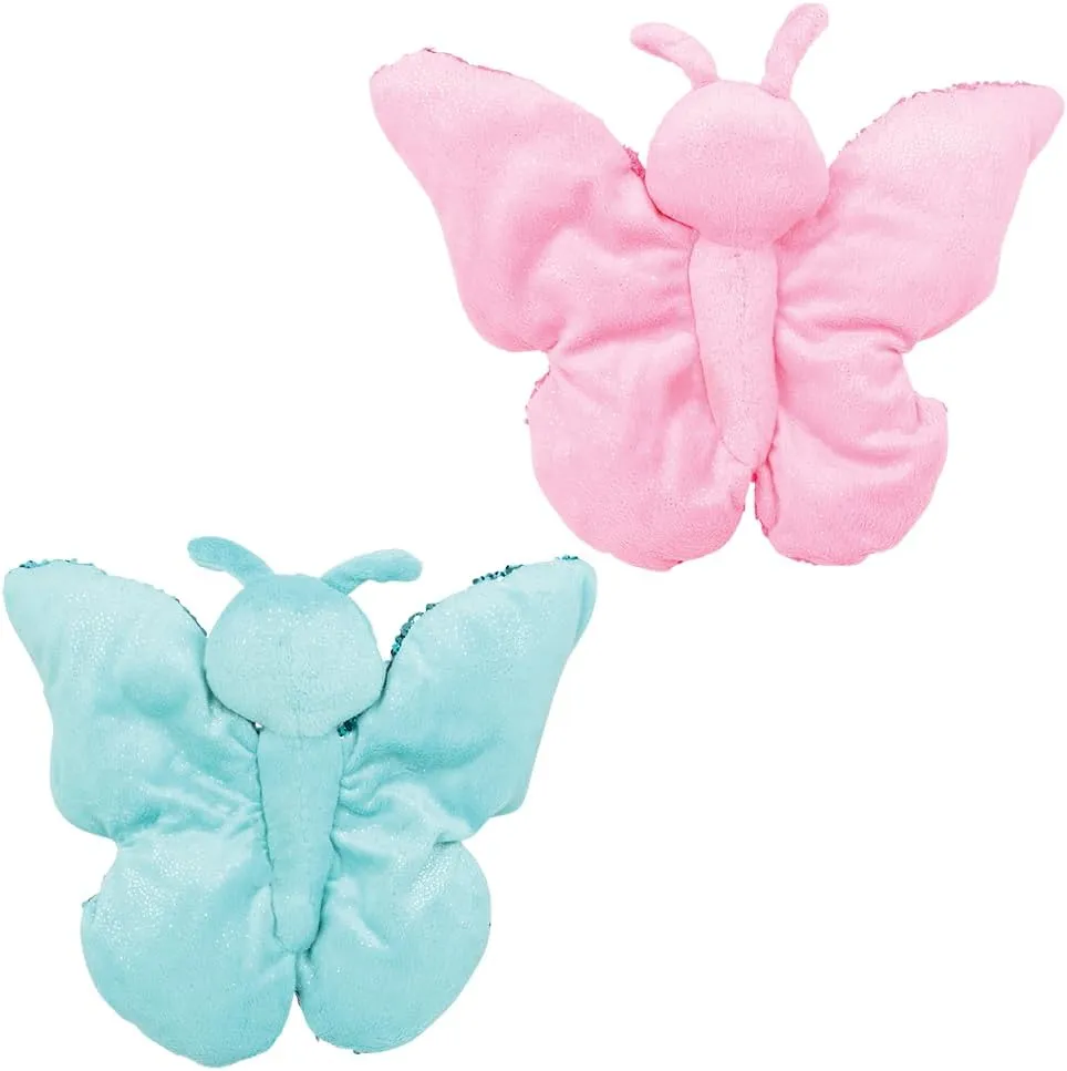 Delight Ideal for gem skeleton currier Ages 3 and Up (Pink) Forest & Twelfth Reversible Sequin Stuffed Butterfly Toy, Charming Flip Sequin Plush Toy to Ignite Imaginations and Entertain Kids, A Sensory 