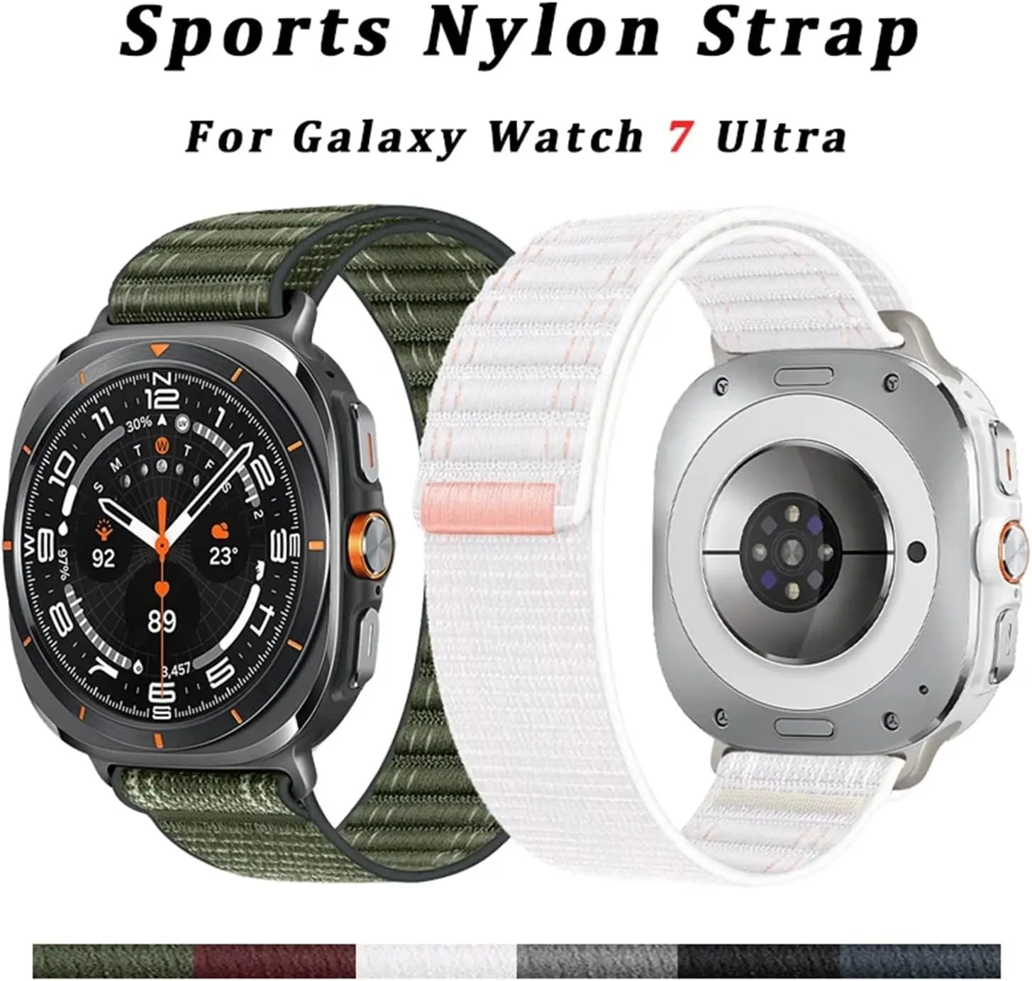 Density Nylon Loop Strap For Samsung Galaxy Watch Ultra 47mm Sports Adjustable Bracelet Wristband For Galaxy Watch 7 Ultra Band station mortar honorable query greenish accumulation Correa Watchbands High 
