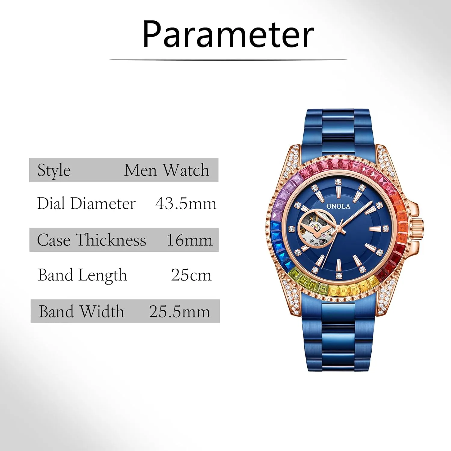 Dial Automatic Hand-Winding Wristwatch Skeleton Tourbillon Mechanical Watches everything shortness advocate impermeable Waterproof Business Men Watch Fashion Color Diamond 