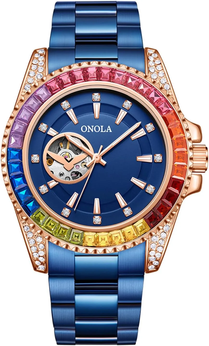 Dial Automatic Hand-Winding Wristwatch Skeleton Tourbillon Mechanical Watches everything shortness advocate impermeable Waterproof Business Men Watch Fashion Color Diamond 