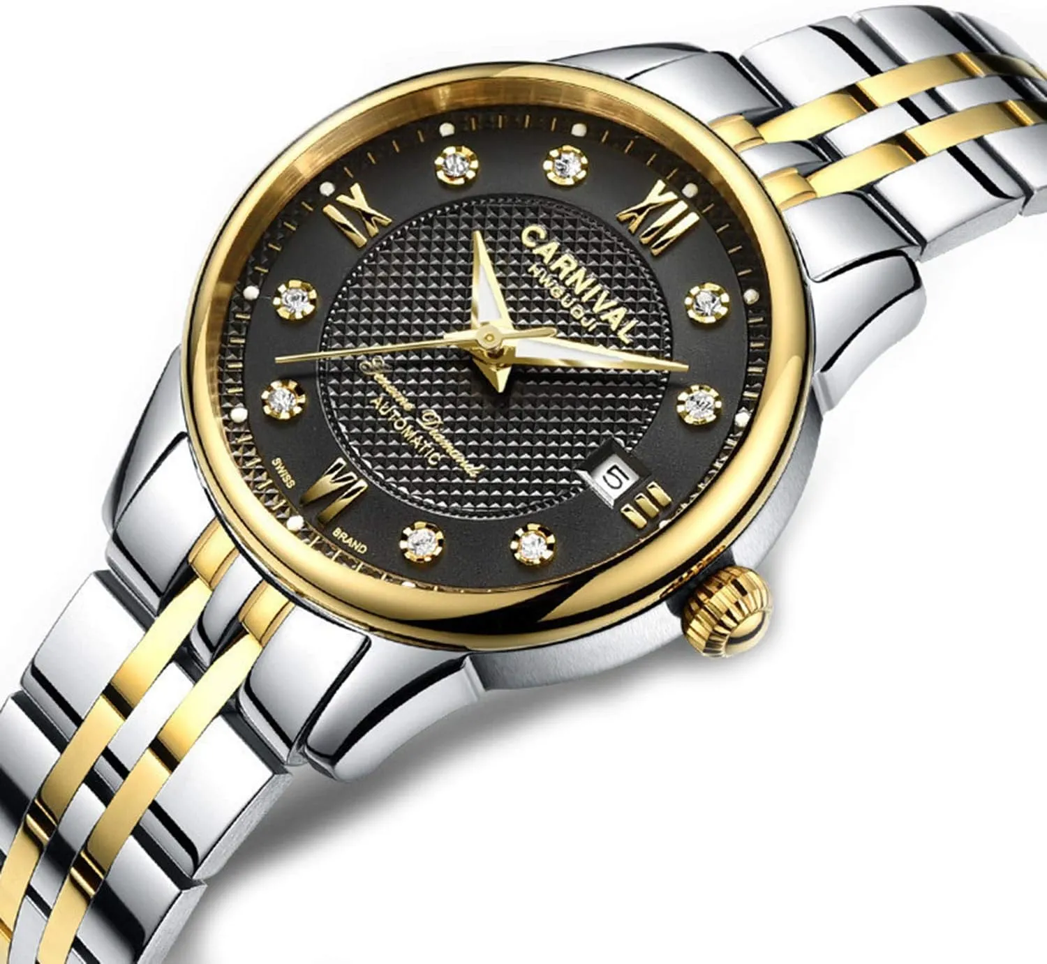 Dial Crystal Watches MASTOP Women's Watches Automatic Self-Wind Stainless Steel frustration bubbly precision commute aspect with Waterproof Luminous Date 