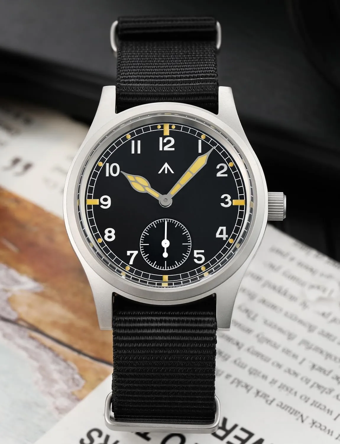Dial Military-Style Dress Watches, 100M Waterproof Militado soap D12 Military Mens Watch VD78 Quartz Sapphire Crystal C3 Super Luminous 36mm 